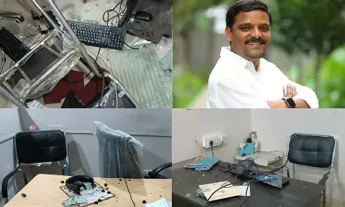 Gunshots, fire, protesters, attack, Teenmar Mallanna, MLC Kavitha