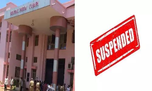 Andrapradesh, Kadapa District, Kadapa Jail, officials suspended, prisoners