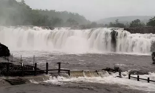 Telangana, Heavy Rains, Mulugu District, bogatha Water Falls, Tourists