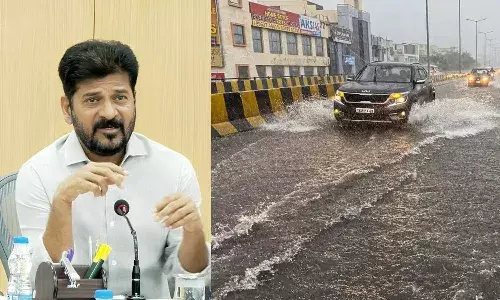 CM Revanth, officials, heavy rains, Telangana