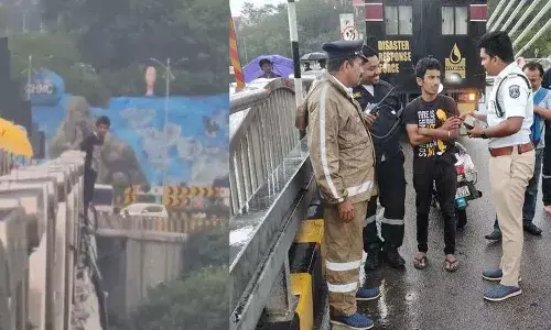 Hyderabad News, Hydraa, Durgam Cheruvu, Cable Bridgem, man attempting suicide