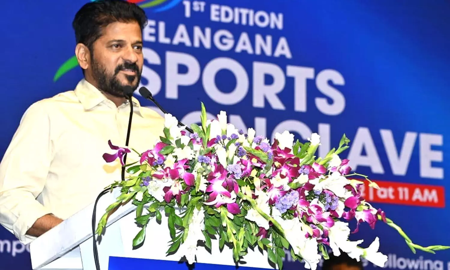 Telangana CM Revanth Reddy Unveils Sports Policy Telangana CM Revanth Reddy Unveils Sports Policy