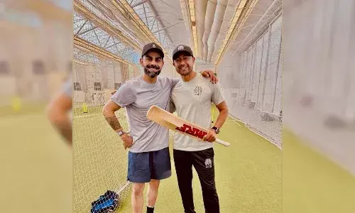 ట్రైనింగ్ మొదలు పెట్టిన విరాట్ కోహ్లీ..! ట్రైనింగ్ మొదలు పెట్టిన విరాట్ కోహ్లీ..!