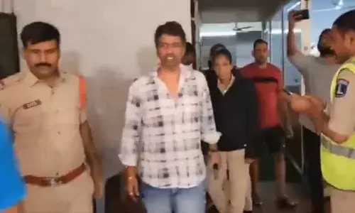 Hostel owner, Madhapur, thrashed , misbehaving with student