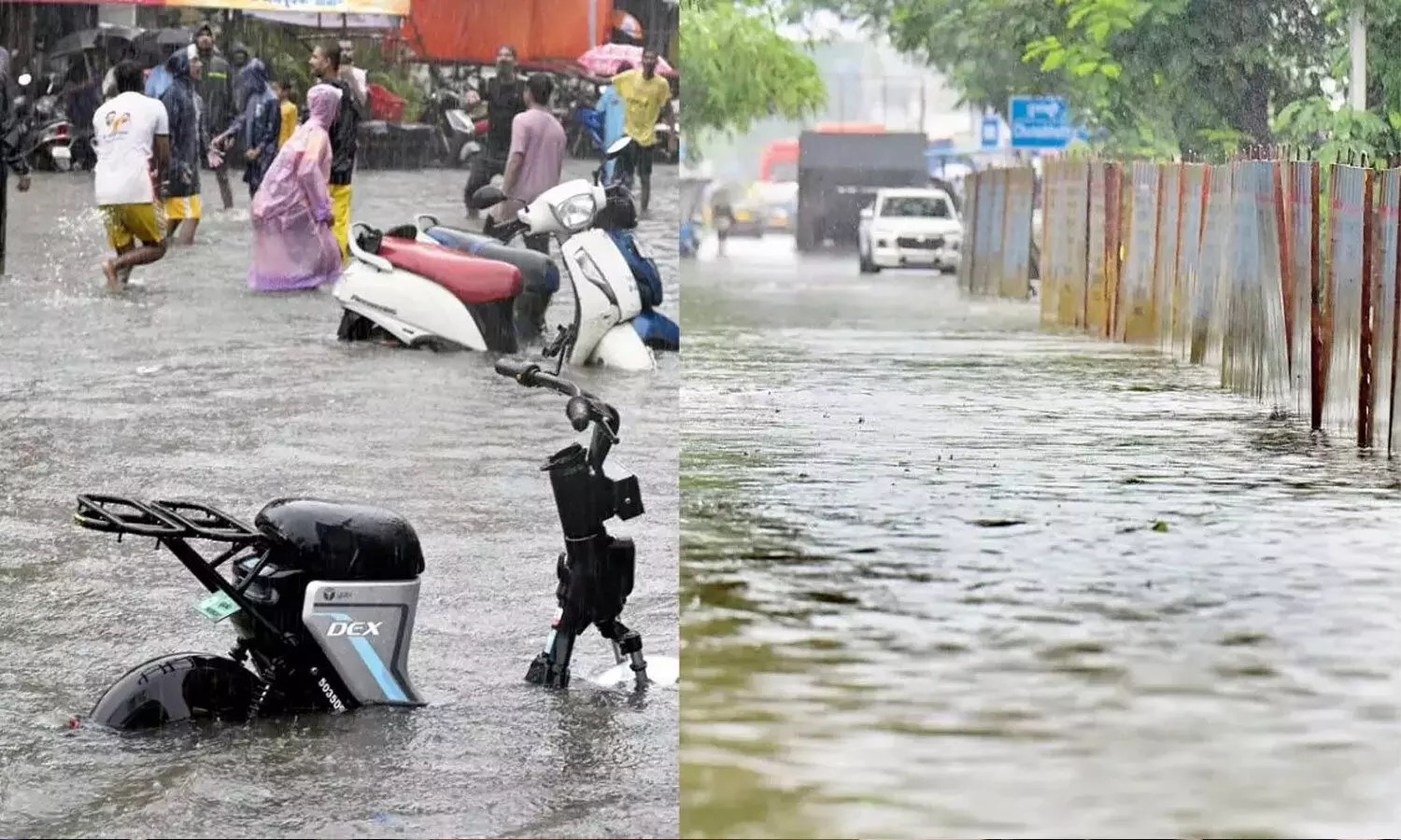 Heavy Rains : స్కూళ్లు, కాలేజీలు బంద్.. మందగించిన నగర వేగం Heavy Rains : స్కూళ్లు, కాలేజీలు బంద్.. మందగించిన నగర వేగం