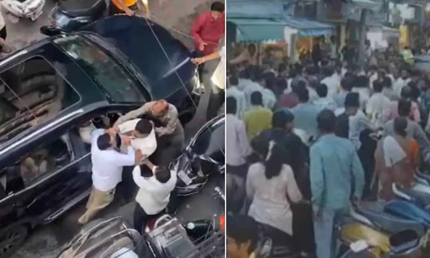 Parking clash, Marwadi Go Back, protest, Telangana, BJP Parking clash, Marwadi Go Back, protest, Telangana, BJP