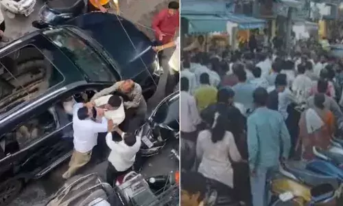 Parking clash, Marwadi Go Back,  protest, Telangana, BJP