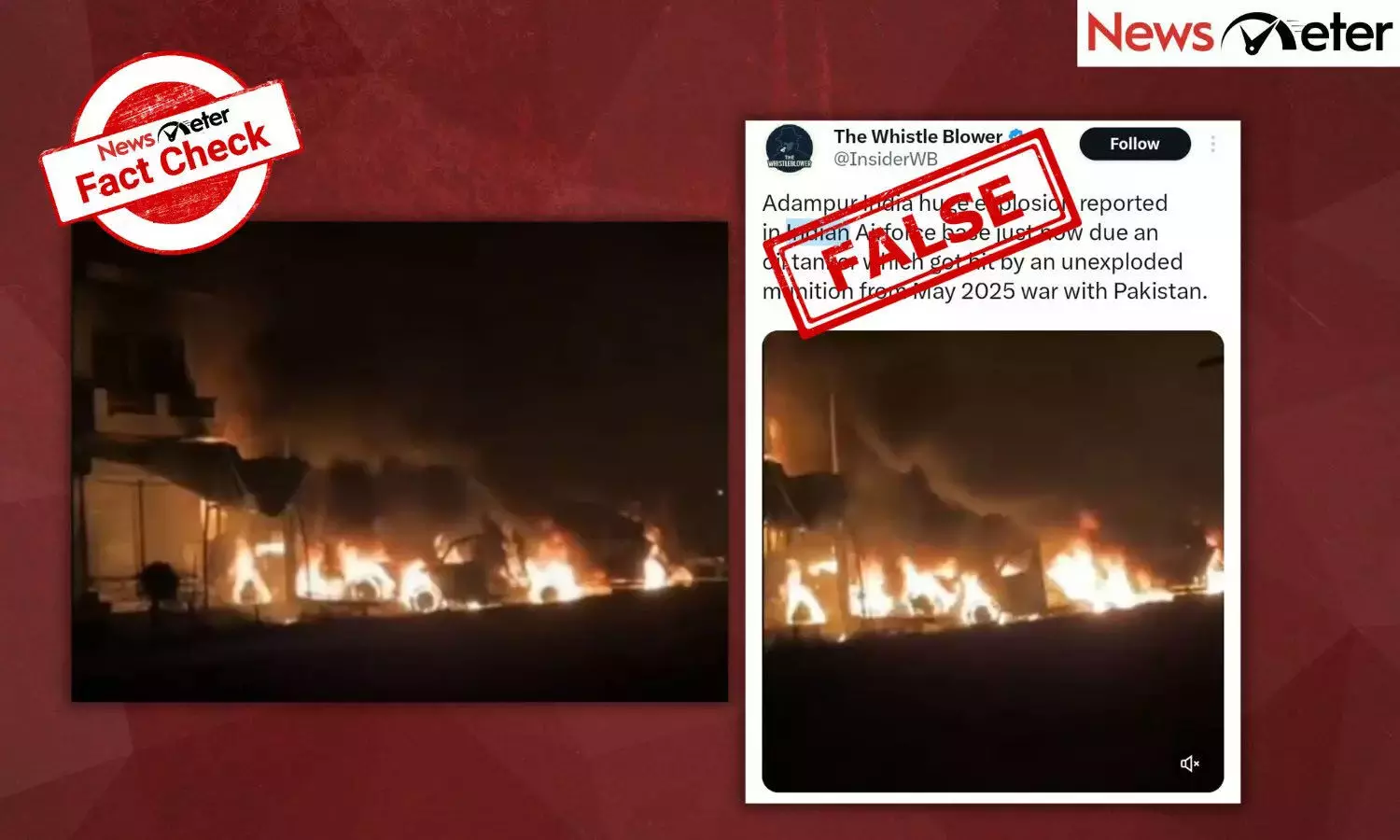 NewsMeterFactCheck, Adampur Air Base, India, Pakistan, Punjab NewsMeterFactCheck, Adampur Air Base, India, Pakistan, Punjab
