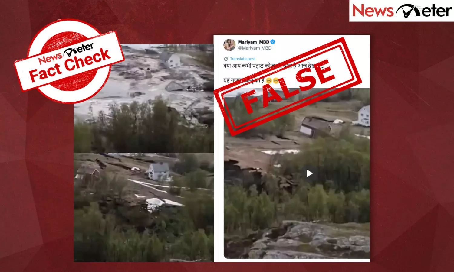 NewsMeterFactCheck, landslide, Jammu and Kashmir, Norway NewsMeterFactCheck, landslide, Jammu and Kashmir, Norway