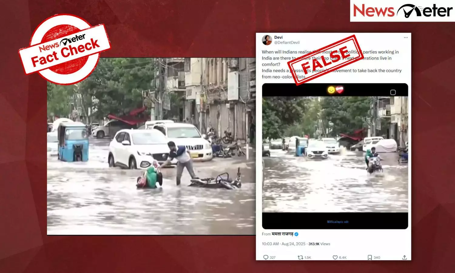 NewsMeterFactCheck, Floods, India, Karachi, Pakistan NewsMeterFactCheck, Floods, India, Karachi, Pakistan