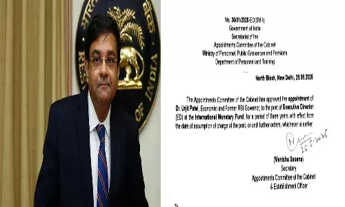 Business News, Former RBI Governor,  Urjit Patel, IMF Executive Director, International Monetary Fund