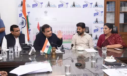 CM Revanth, Union Minister Gadkari, greenfield road, Future City to Bandar Port