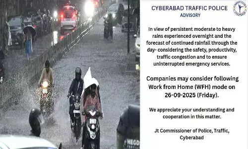 Hyderabad News, Heavy Rains, HYD Traffic Police,  IT employees, work from home