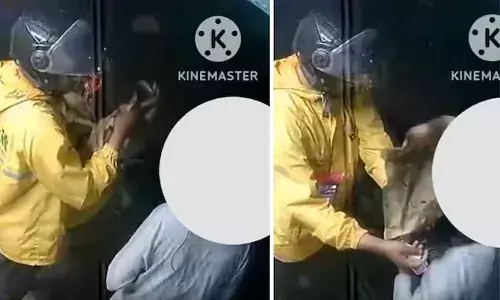 Woman, Blinkit delivery agent, touching , inappropriately, Blinkit company reacts