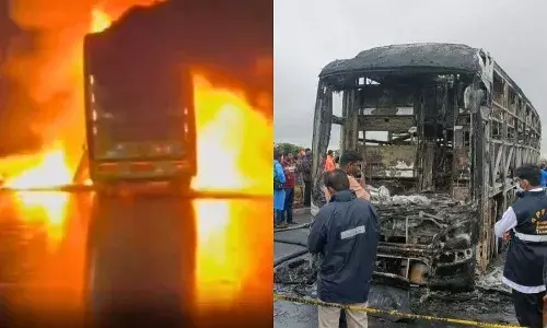 వేమూరి కావేరి ట్రావెల్స్ ఆక్సిడెంట్.. సహాయక చర్యల్లో మరో ప్రమాదం