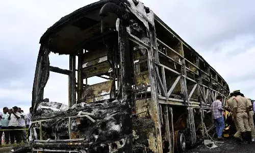 Kurnool bus accident, collision, bus running, bike, Crime, APnews Kurnool bus accident, collision, bus running, bike, Crime, APnews