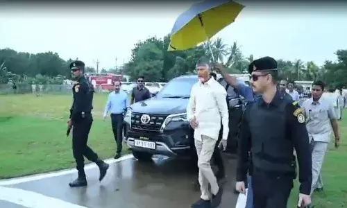 Andrapradesh, Cm Chandrababu, Montha Cyclone, Andhra Pradesh Floods, Aerial Survey