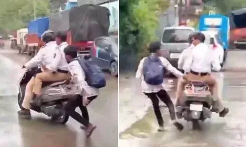 Video : నాకే ఫైన్ వేస్తారా..? అంటూ పోలీసుల వెంటపడ్డాడు..!