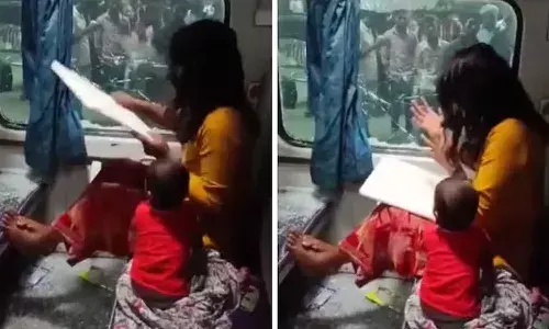 Video : పర్సు దొంగ లాక్కెళ్లాడట.. ఏసీ కోచ్ కిటికీని పగులగొట్టింది