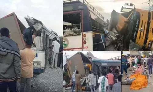 RTC bus accident, Rangareddy district, Death toll reaches 17, Telangana