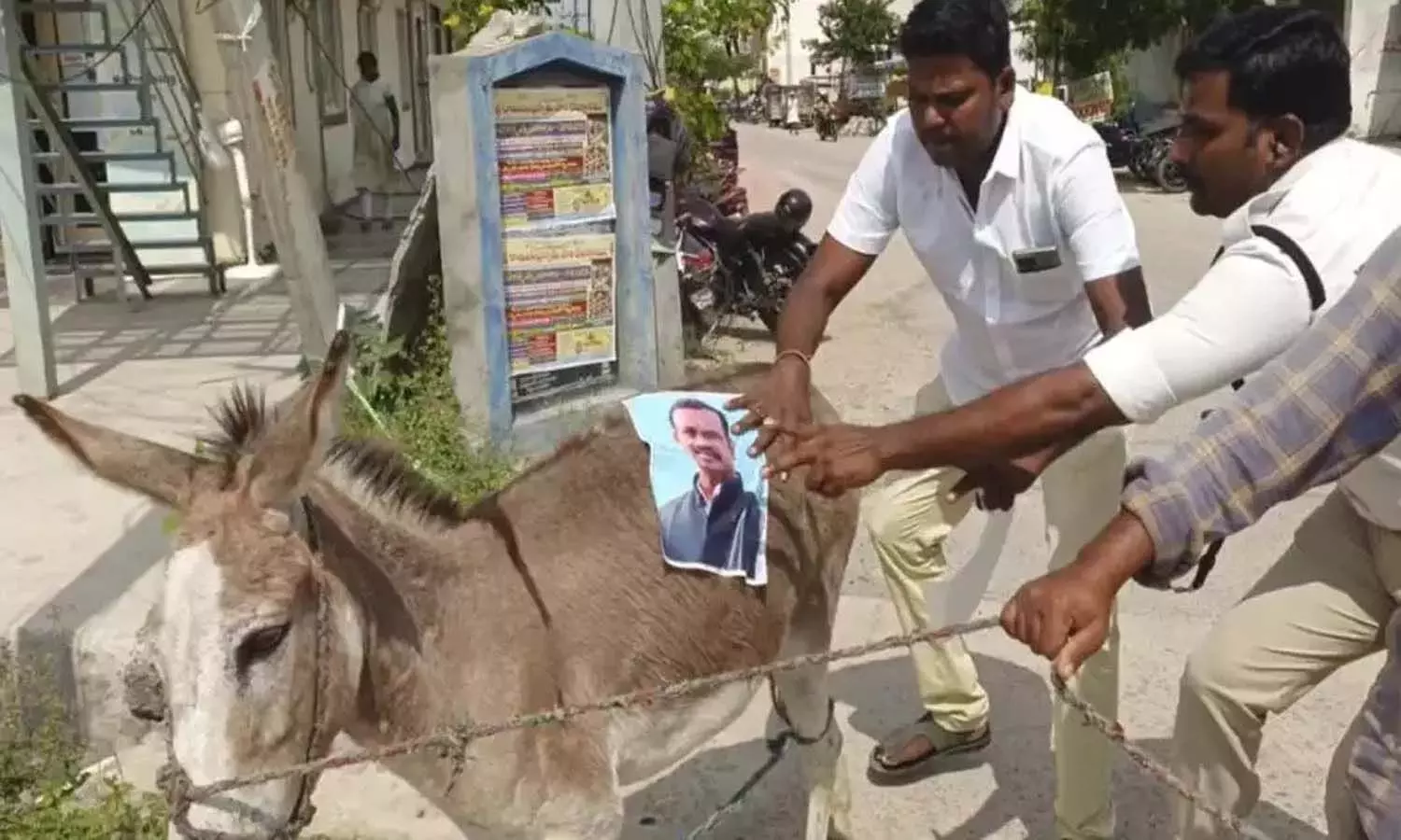 Delayed Bridge Works, Villagers Protest, Donkey Rally , Jangaon , Telangana