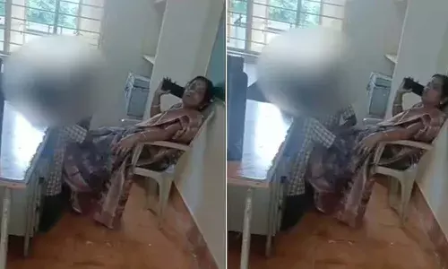 Andhrapradesh, teacher, massage, students, suspended,ITDA