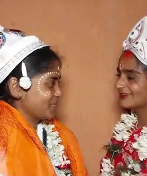 Defying norms, two women marry, Bengal, Sundarbans Defying norms, two women marry, Bengal, Sundarbans