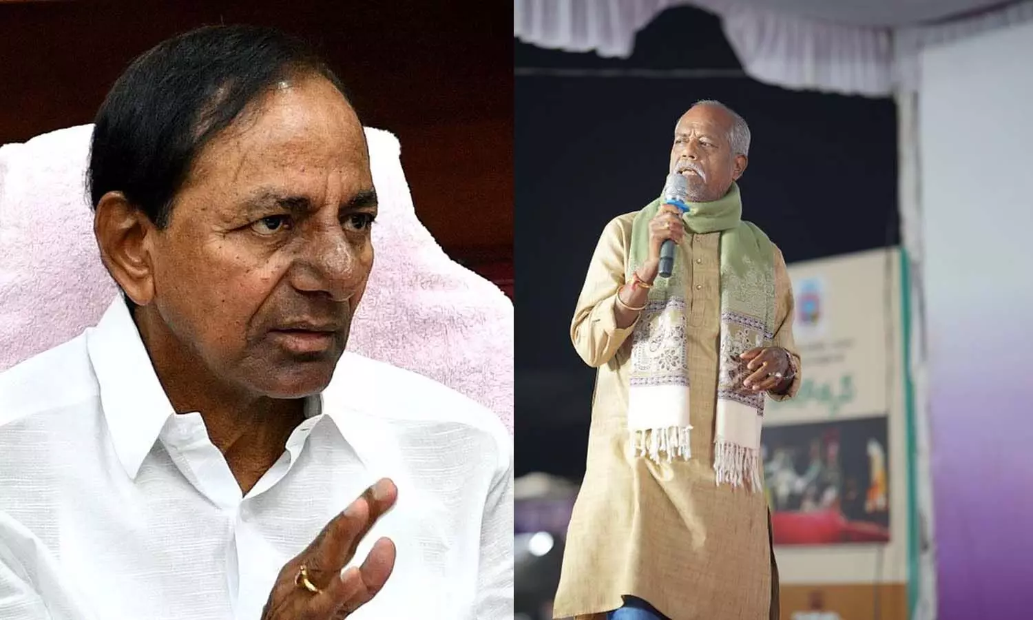 Former CM KCR, renowned poet Andesri, Telangana