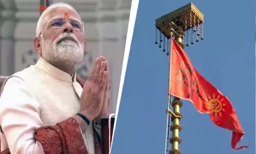 National News, Uttarpradesh, Ayodhya Ram Mandir, sacred flag, PM Modi