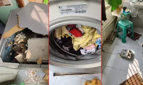 Hyderabad, washingmachine, blast,  Ameerpet