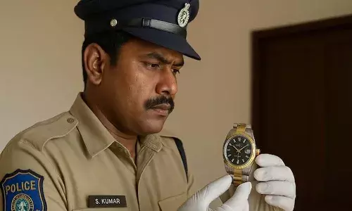 Hyderabad, Constable held, stealing, fake Rolex watch
