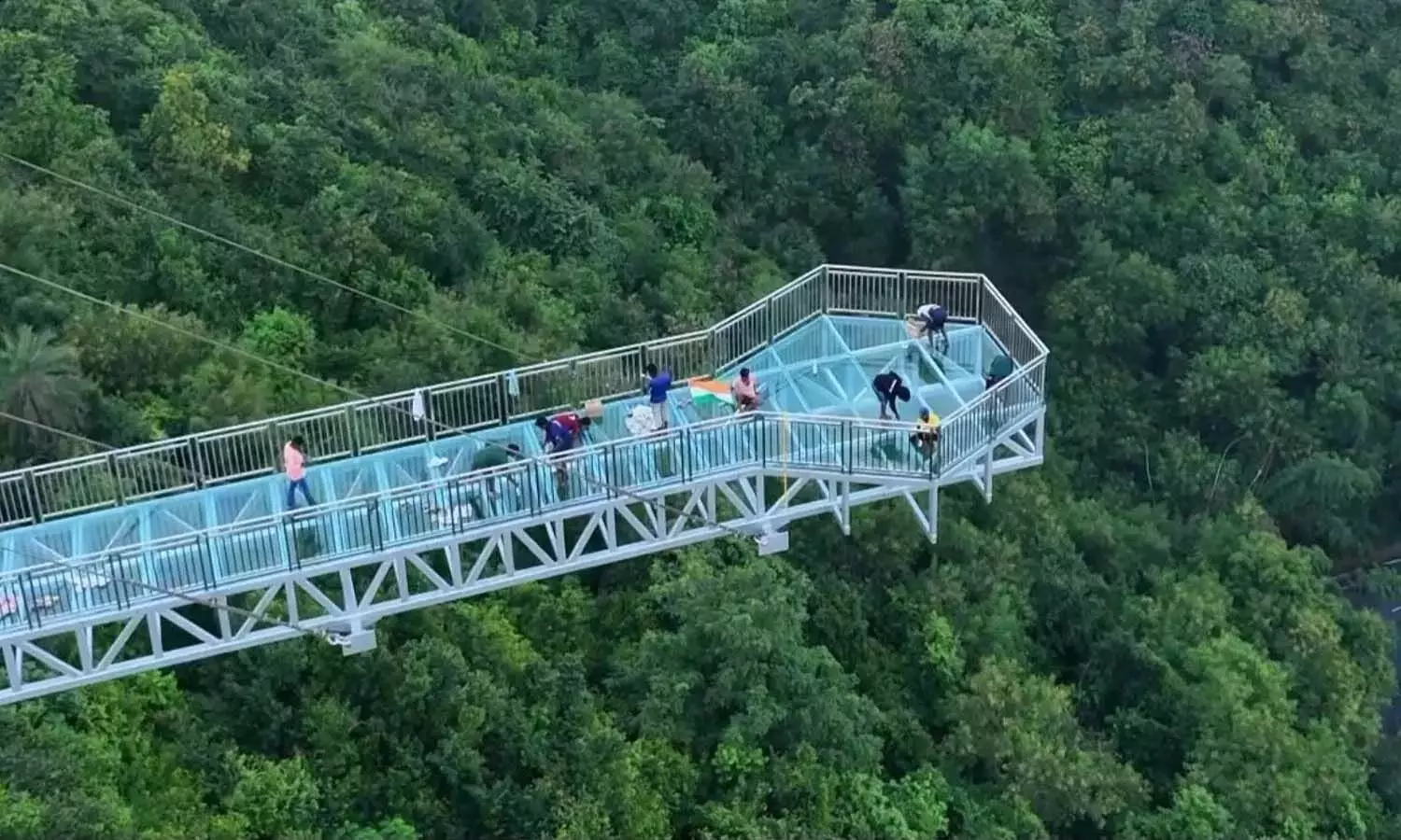 India longest cantilever glass skywalk, Kailashgiri hill, Vizag, APnews