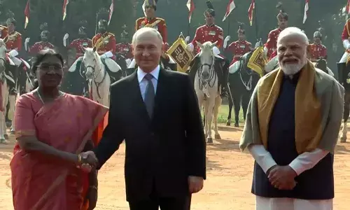 National News, Delhi, ceremonial welcome, Russian President Vladimir Putin