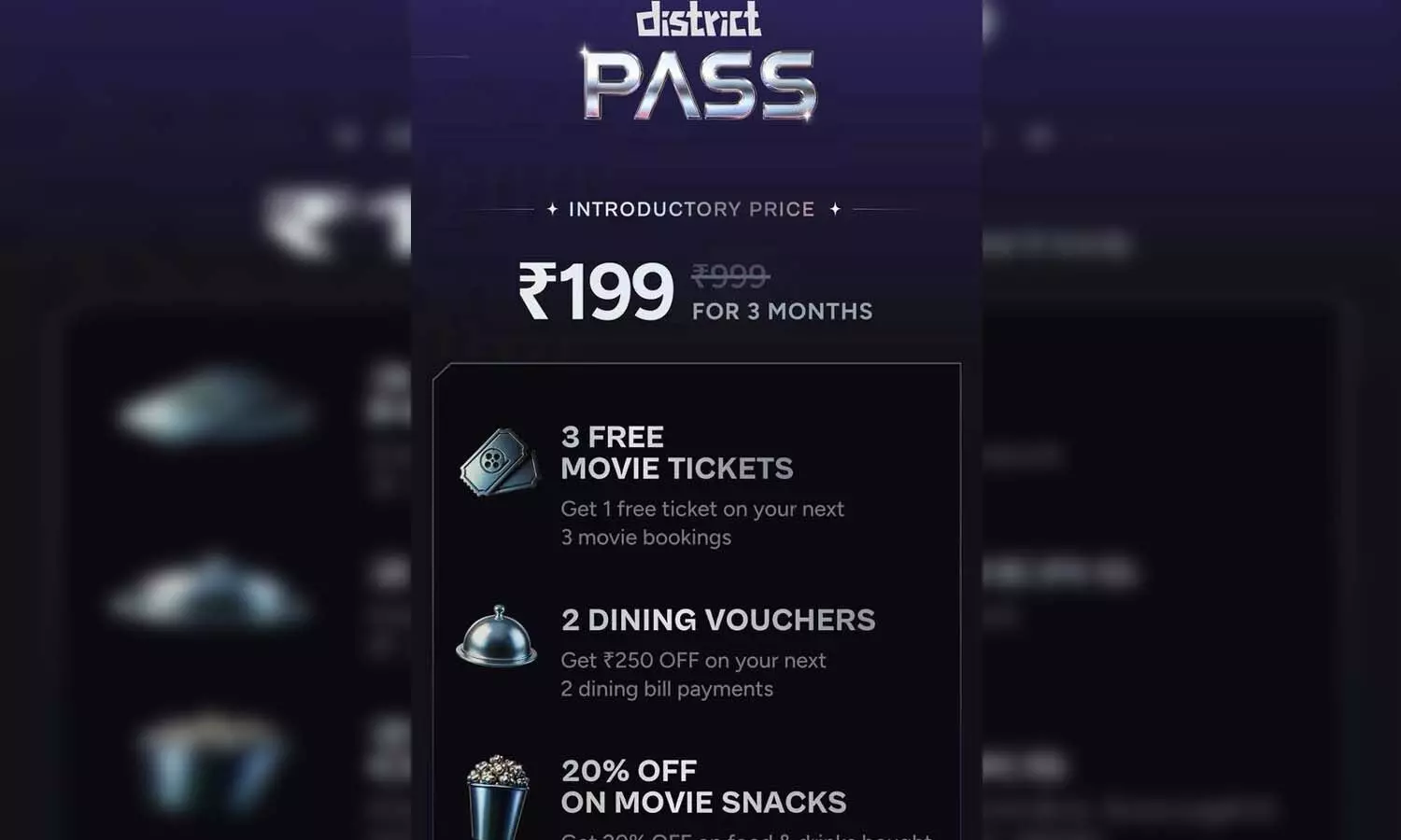 Zomato District App, 3 Movie Tickets, Just 199, Hyderabad, Chennai
