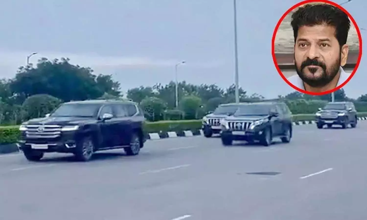 CM Revanth convoy, narrowly misses accident, burst car tire, Hyderabad