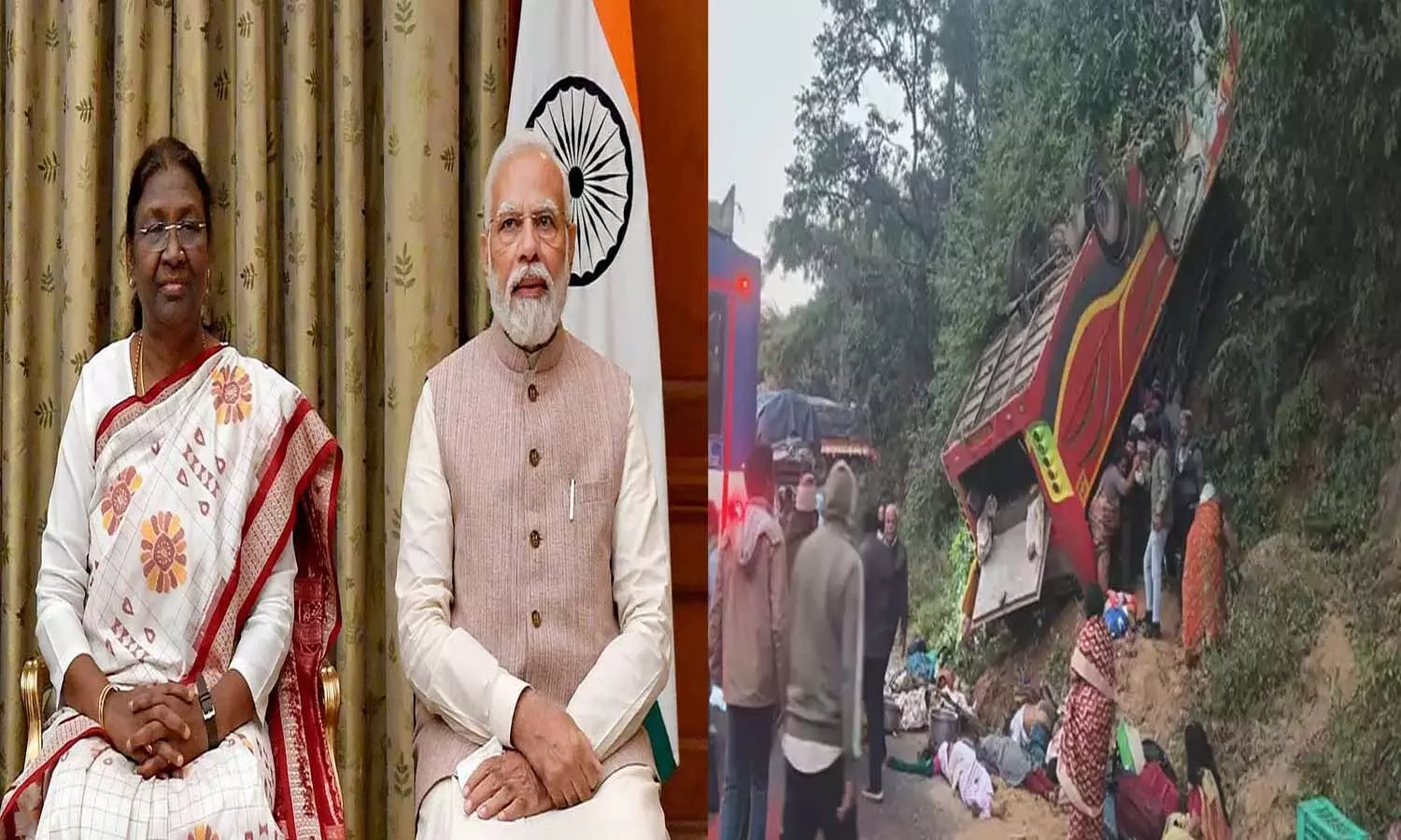 Andrapradesh, Alluri district, bus accident, President, Prime Minister