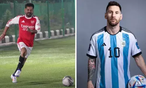 Hyderabad, Friendly football match, Messi, CM Revanth, Uppal Stadium