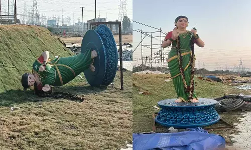 Telangana, Telangana Thalli statue, Global Summit, Congress Government, Roads and Buildings Department