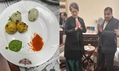 నితిన్ గడ్కరీని కలిసిన ప్రియాంక గాంధీ.. స్పెషల్ డిష్ వడ్డించి.. నితిన్ గడ్కరీని కలిసిన ప్రియాంక గాంధీ.. స్పెషల్ డిష్ వడ్డించి..