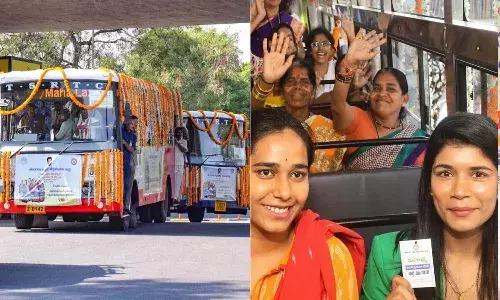 Telangana, Congress Government, free bus, Mahalaxi Scheme, TGSRTC