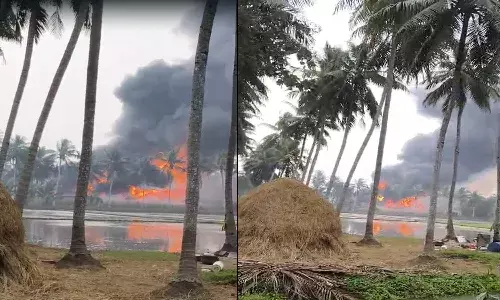 Andrapradesh, Ambedkar Konaseema district, Fire Accident, ONGC, Gas Leak