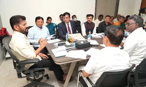 CM Revanth , officials, 22-item kit, govt school students, Telangana