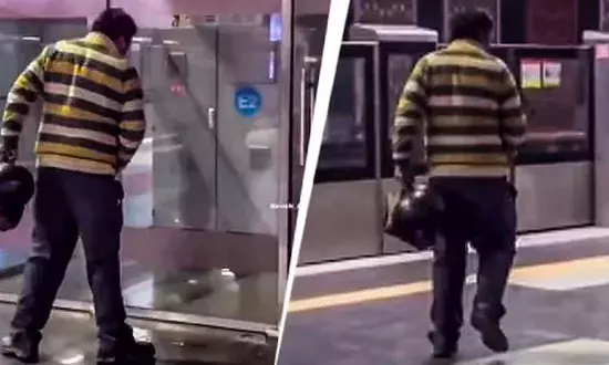 Man caught urinating, Delhi Metro station, outrage, video viral, DMRC