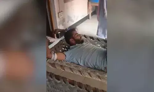 Uttar Pradesh, woman ties husband to cot, fights, neighbours, drunk, Crime