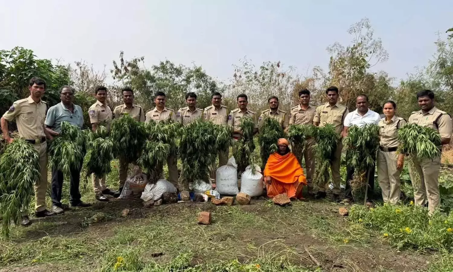 Priest, arrest, cultivating marijuana, temple premises, Sangareddy district Priest, arrest, cultivating marijuana, temple premises, Sangareddy district
