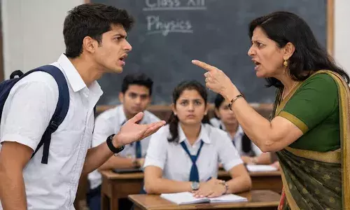 Latecomer, Gujarat student slaps teacher,  arrest