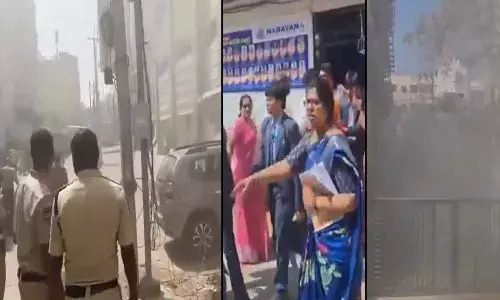 Hyderabad, Miyapur, Madinaguda, Fire Accident, Narayana School