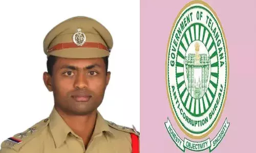 Hyderabad, Madhapur, Telangana ACB, Madhapur SI, Bribery Trap