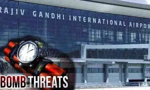 Hyderabad News, Shamshabad,Rajiv Gandhi International Airport, Bomb threat, HYD Police