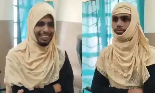 Korutla Bus Stand incident, Jagtial district news, Youth in Burqa caught, Telangana Free Bus Travel scheme, Mahalakshmi Scheme misuse suspect, Burqa disguise in bus stand